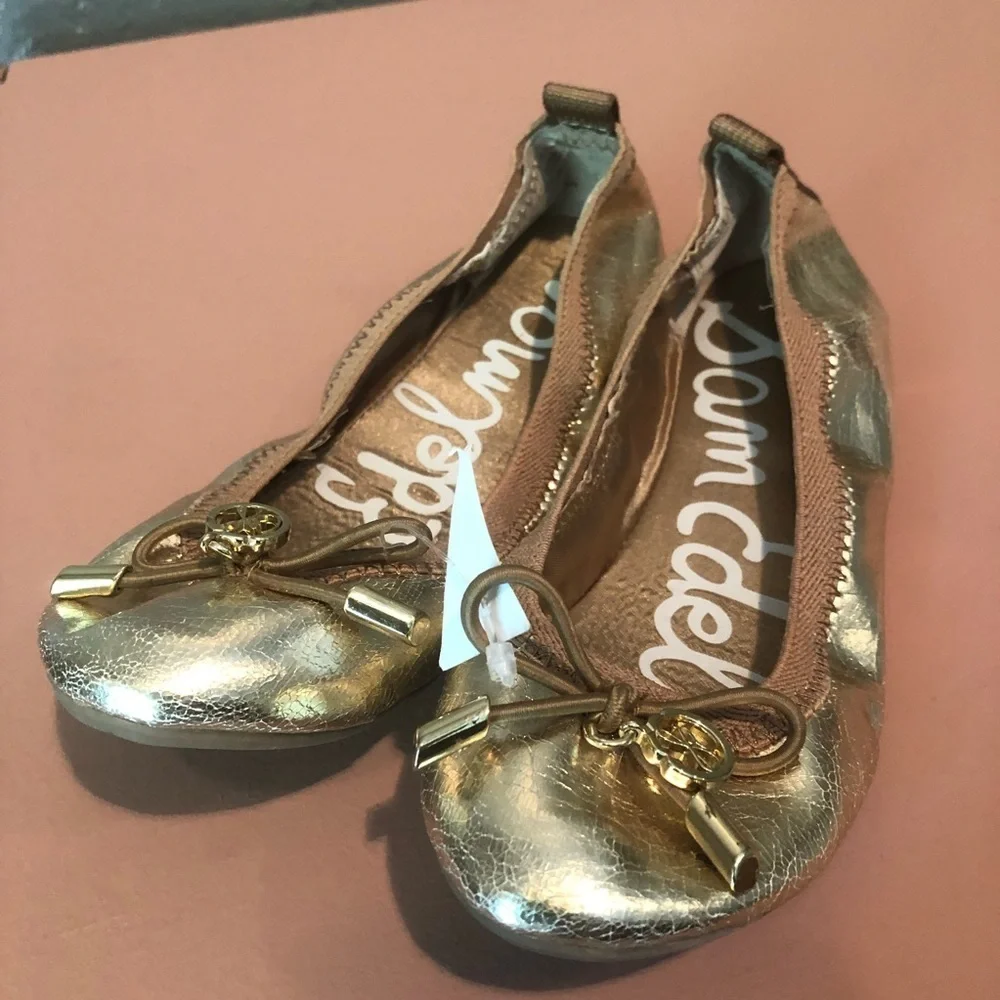 Sam Edelman metallic crackle ballet flat